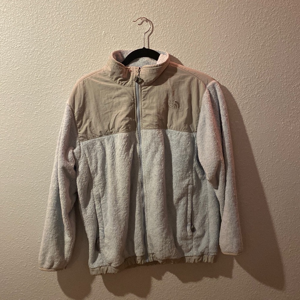 Light blue north face jacket